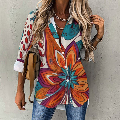 Cropped hem shirt Inkedjoy
