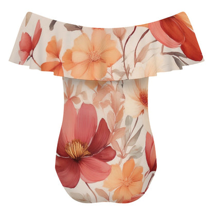 Off-Shoulder One-Piece Swimsuit
