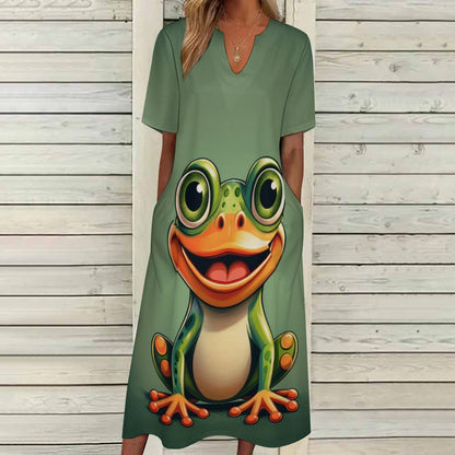 7-point sleeve dress Inkedjoy