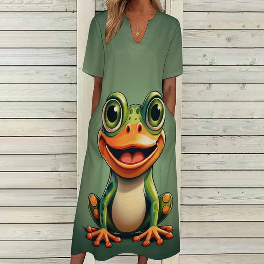 7-point sleeve dress Inkedjoy