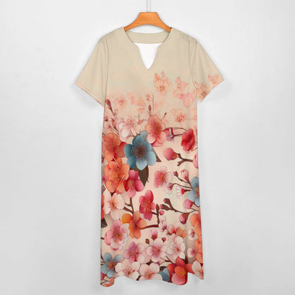 7-point sleeve dress Inkedjoy