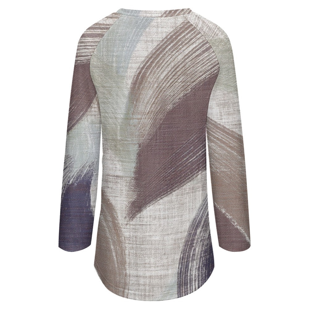 Crew Neck Long Sleeve T-Shirt Inkedjoy