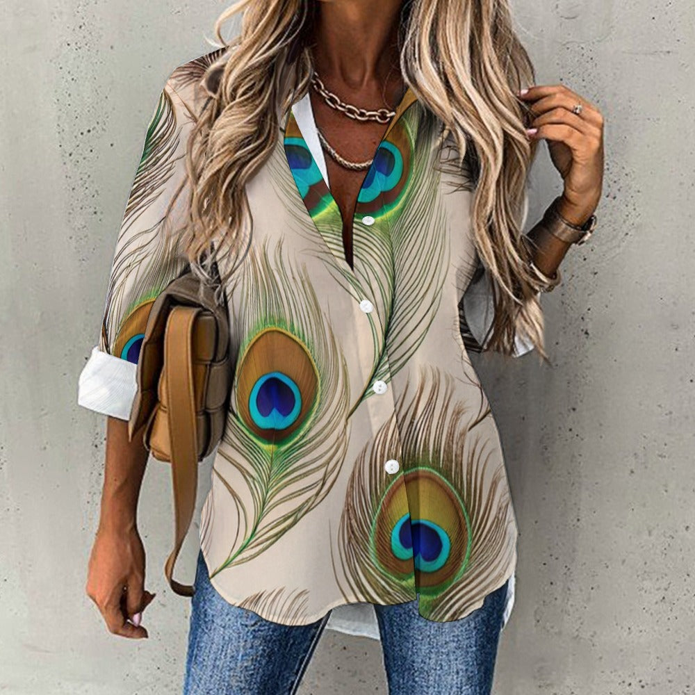 Cropped hem shirt Inkedjoy