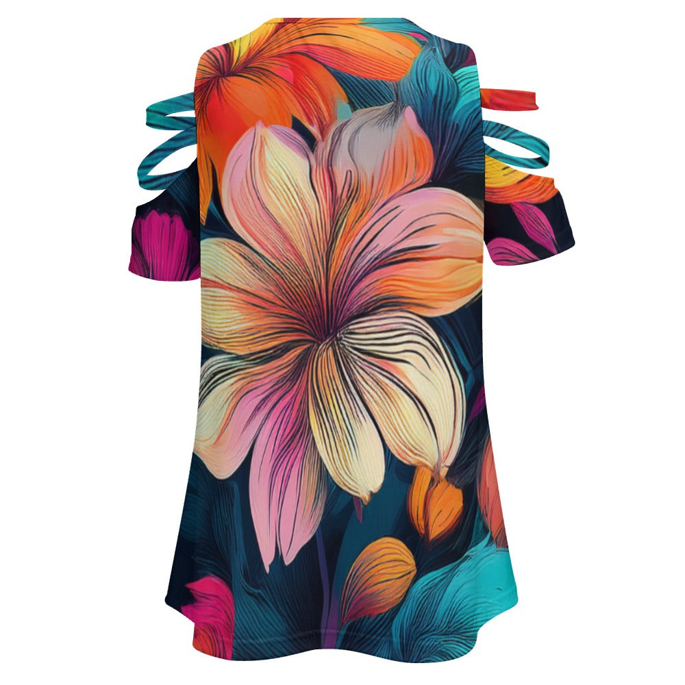 Zip Off Shoulder Top Inkedjoy