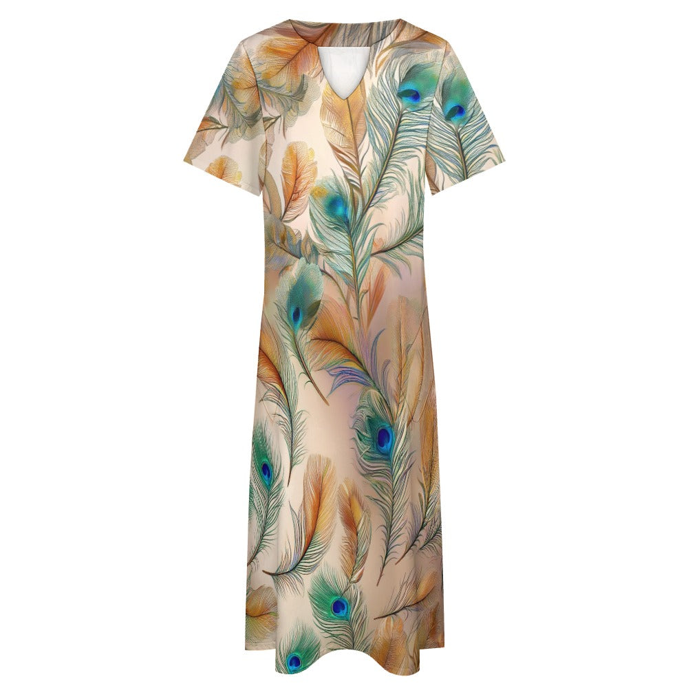 7-point sleeve dress Inkedjoy