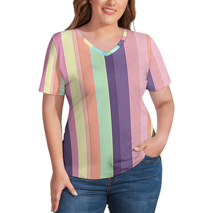 V Neck Short-sleeve Shirt Inkedjoy