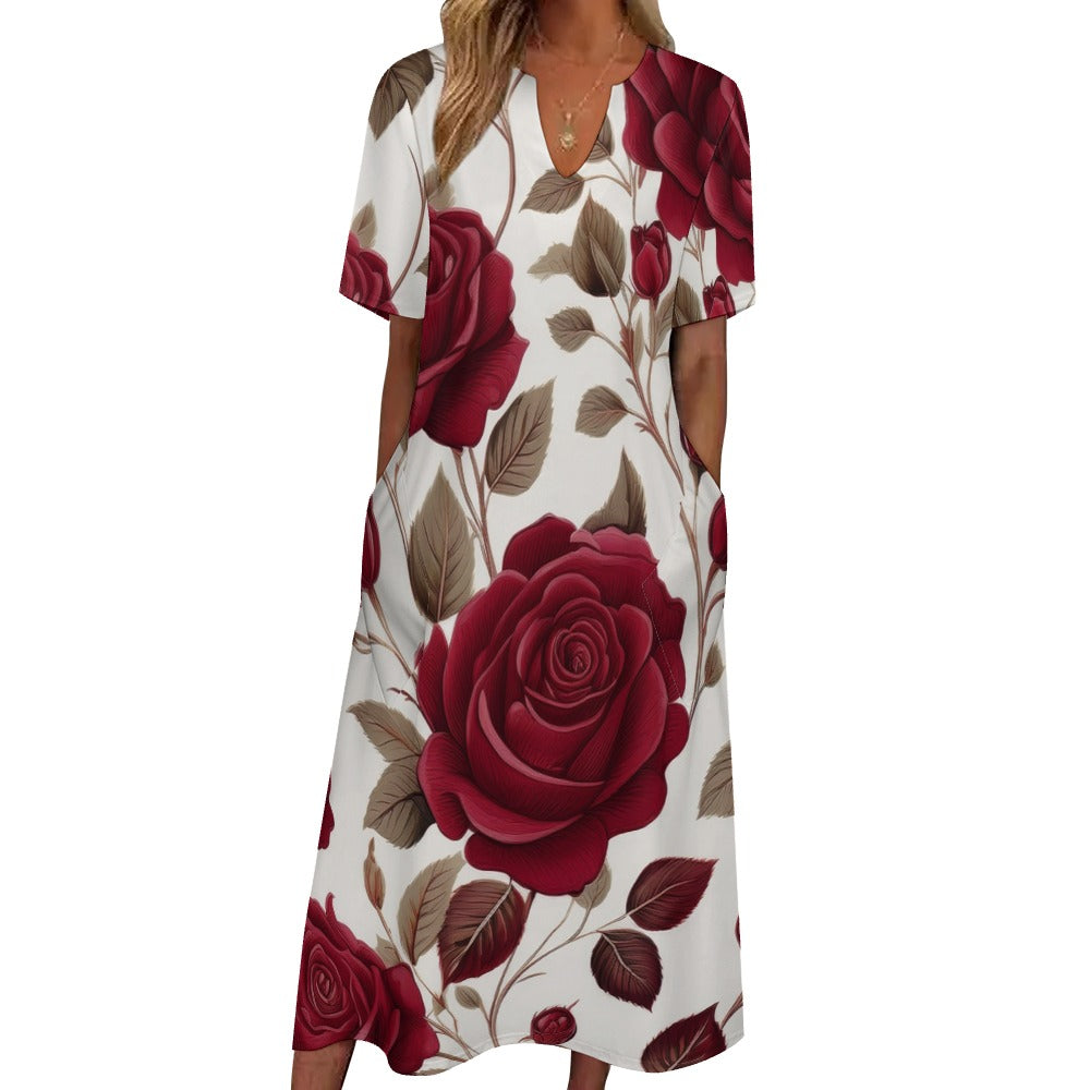 7-point sleeve dress Inkedjoy