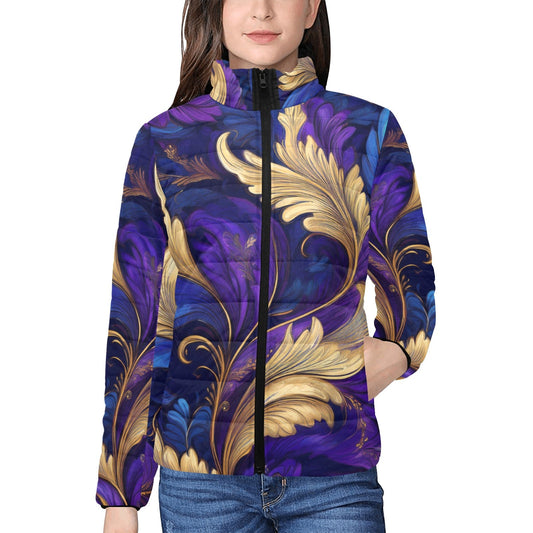 Stand collar padded jacket Inkedjoy