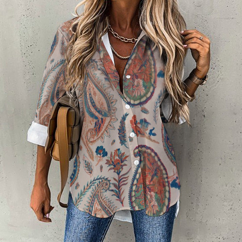 Cropped hem shirt Inkedjoy