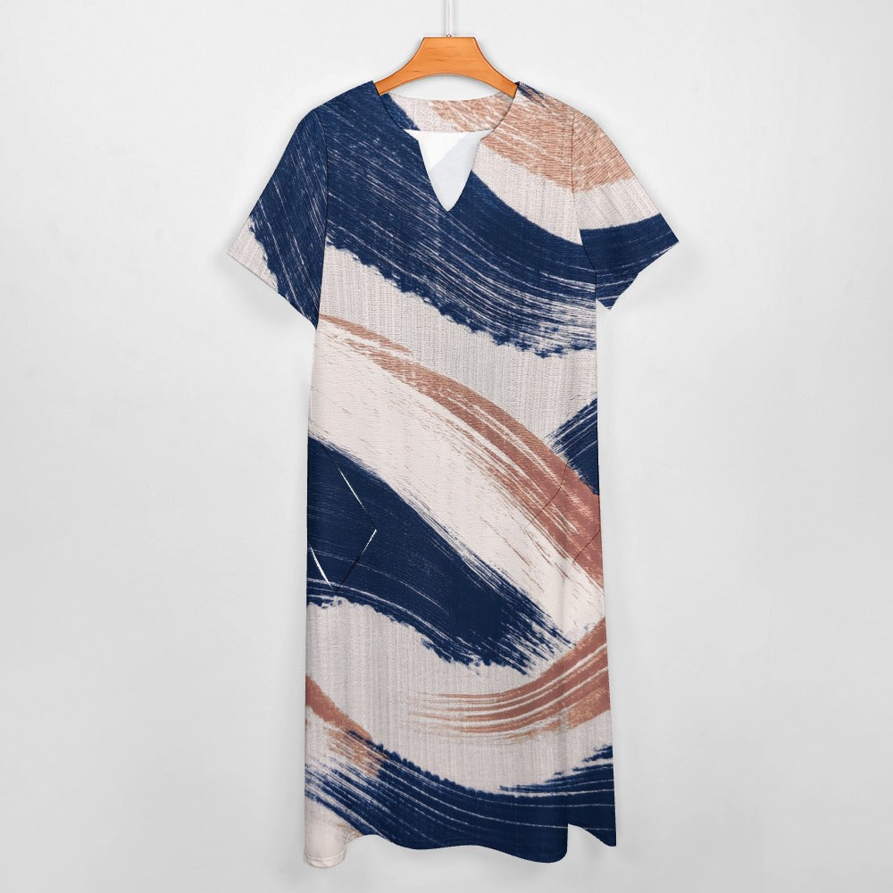 7-point sleeve dress Inkedjoy