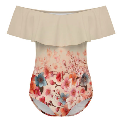 Off-Shoulder One-Piece Swimsuit