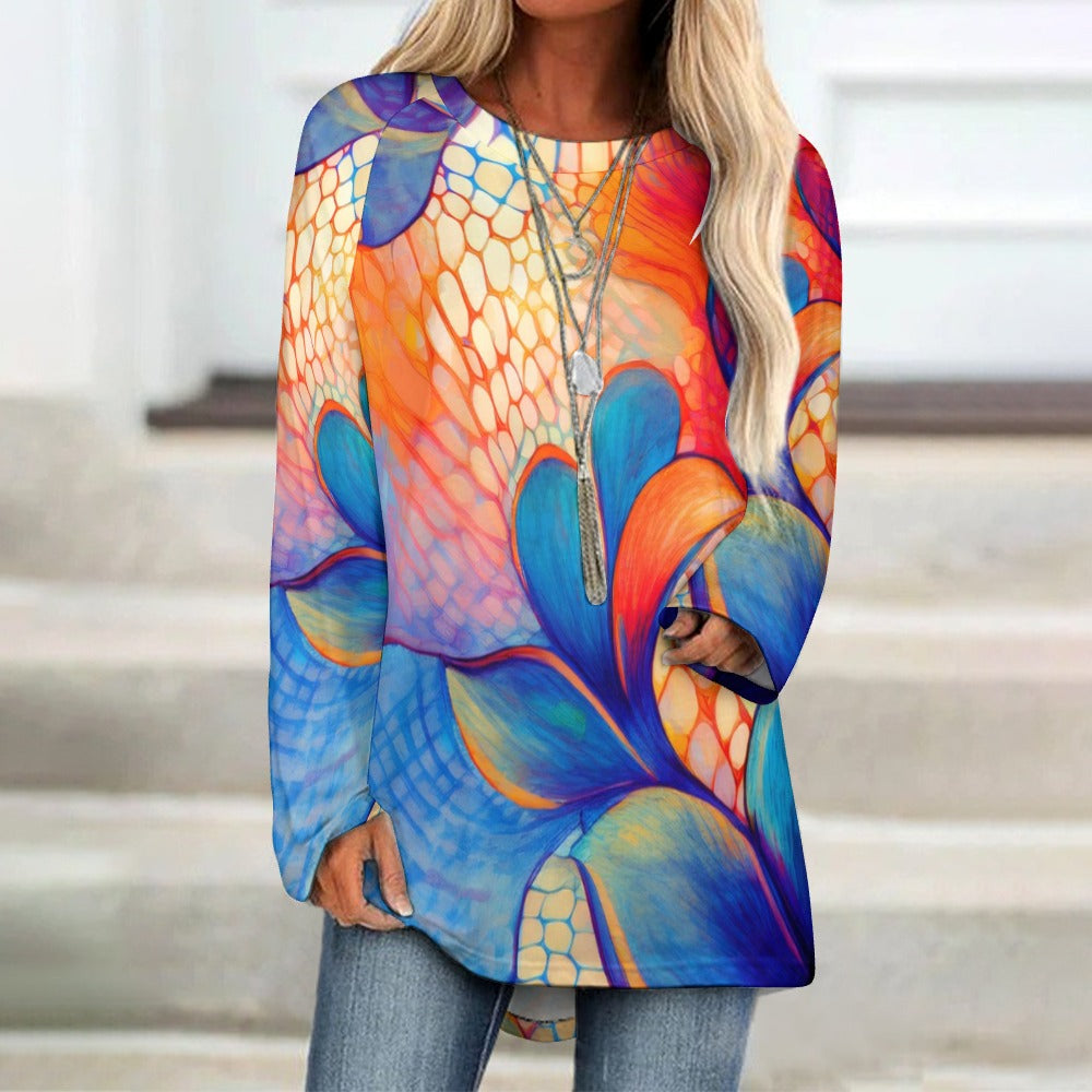 Crew Neck Long Sleeve T-Shirt Inkedjoy