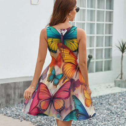 Sleeveless Printed Dress Inkedjoy