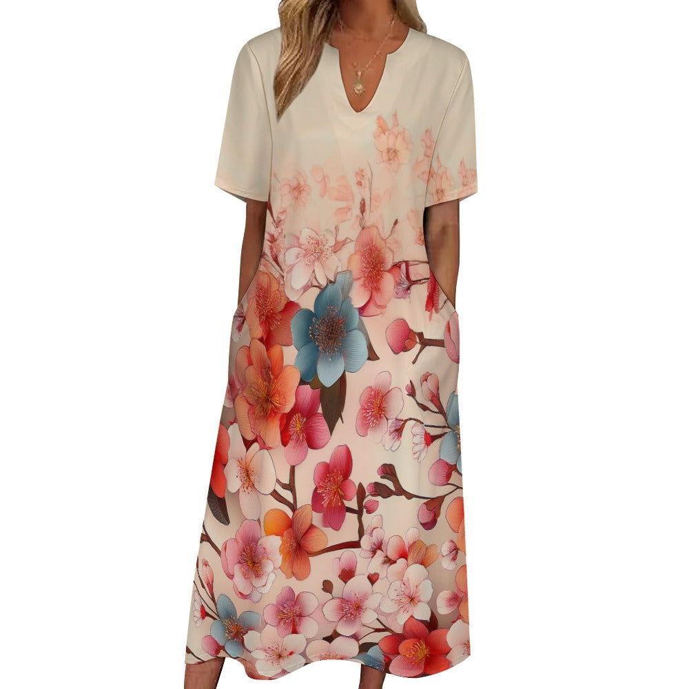 7-point sleeve dress Inkedjoy