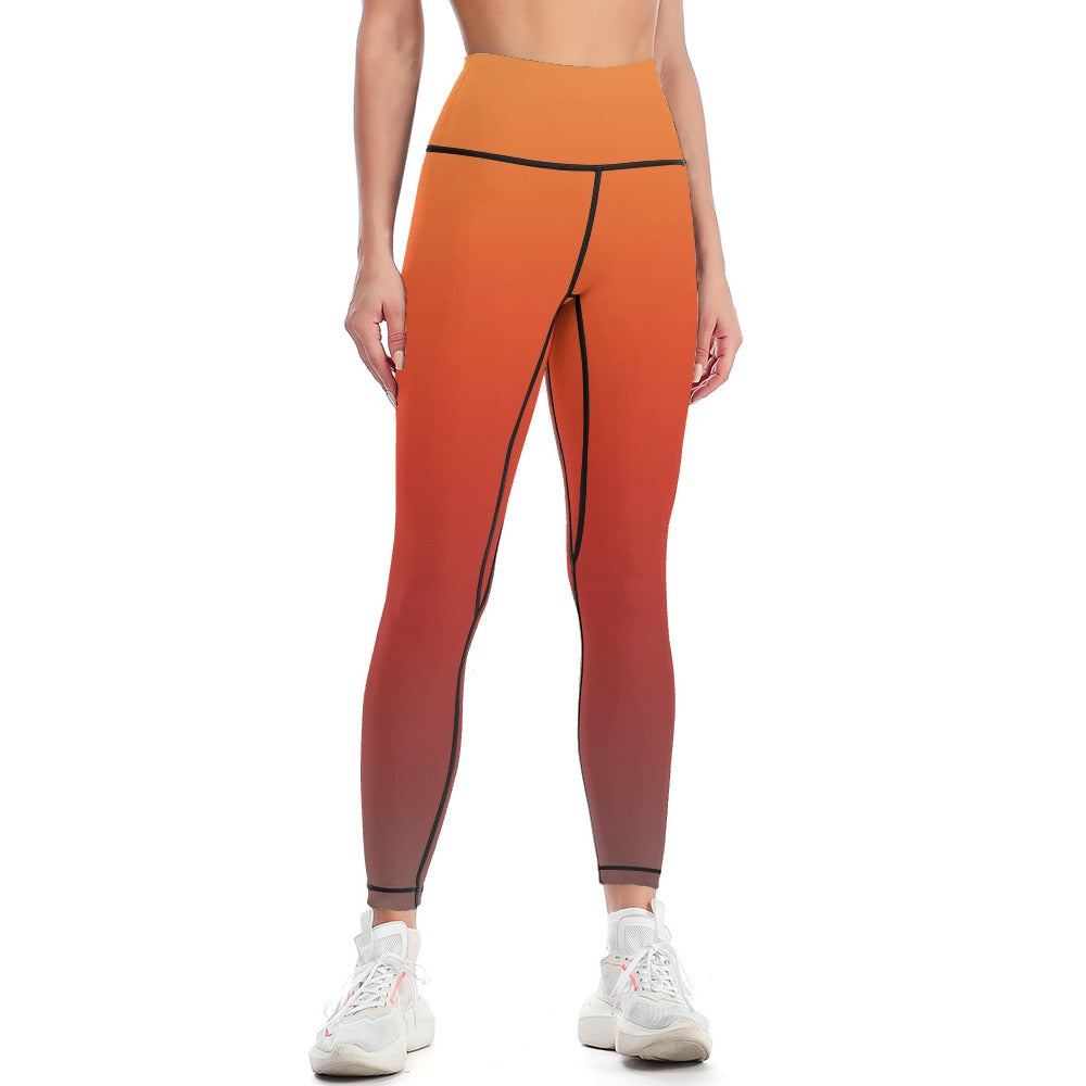 Orange Sports Leggings
