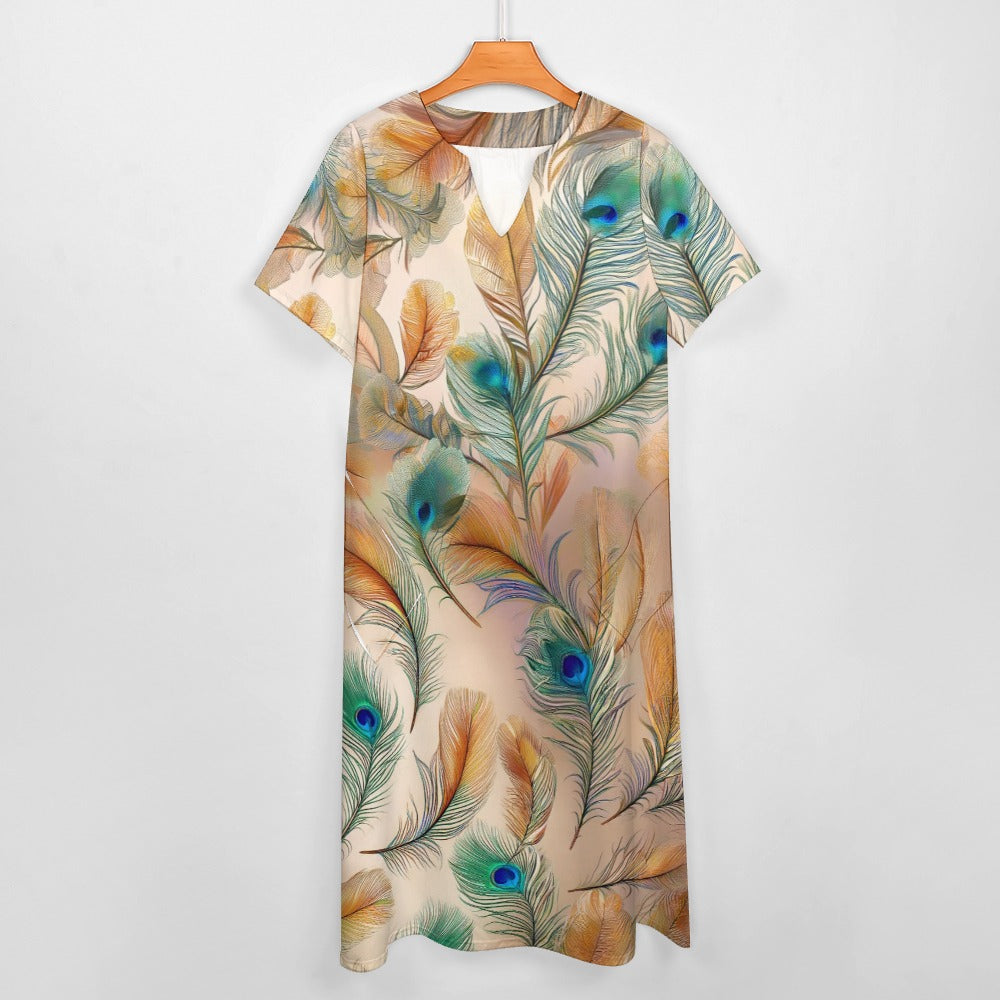 7-point sleeve dress Inkedjoy