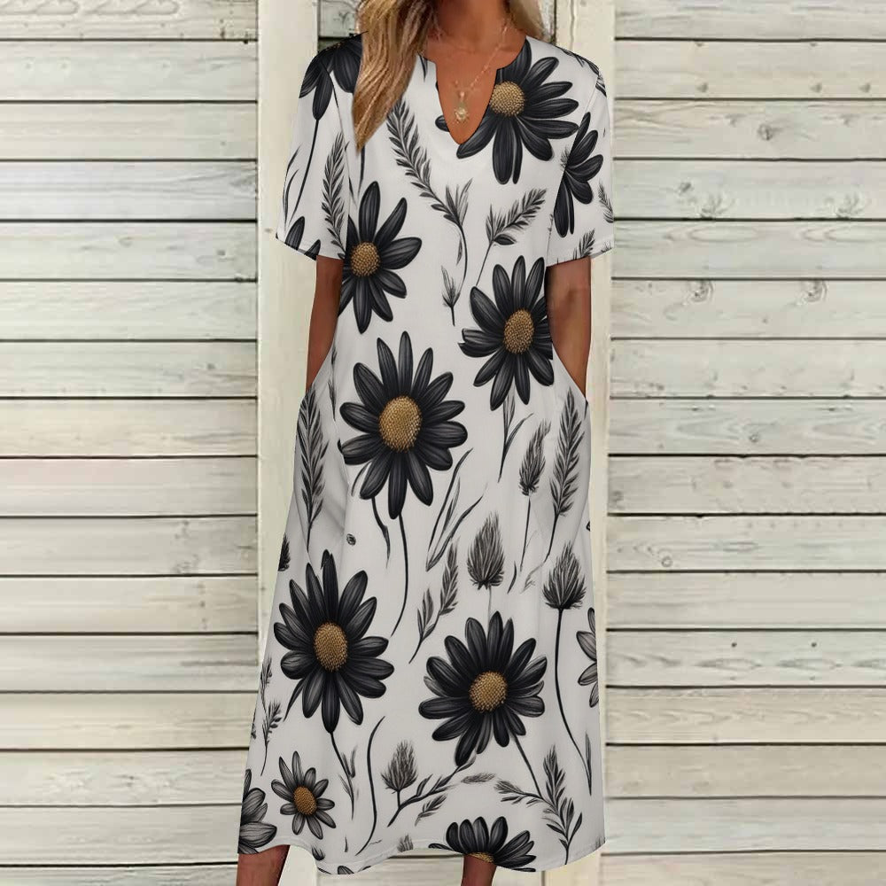 7-point sleeve dress Inkedjoy