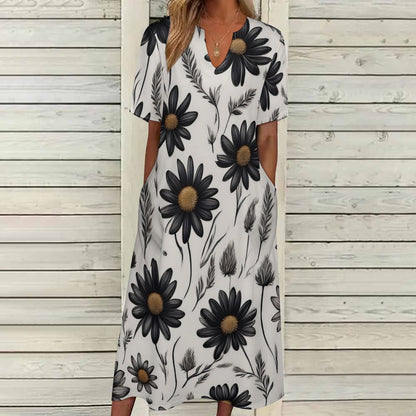 7-point sleeve dress Inkedjoy