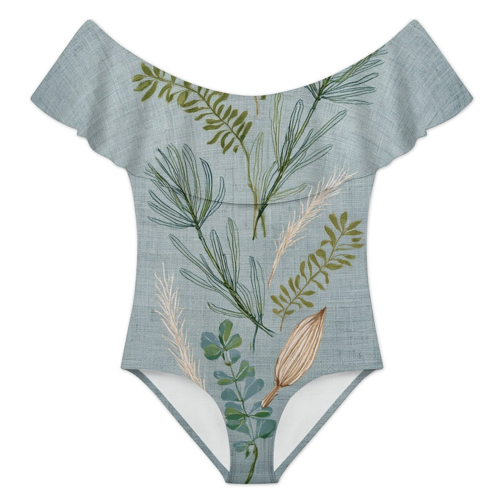 Off-Shoulder One-Piece Swimsuit