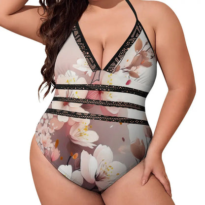 Plus Size Onepiece Swimsuit Inkedjoy