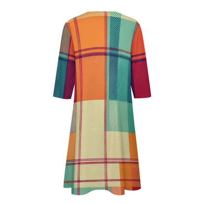 7-point sleeve dress