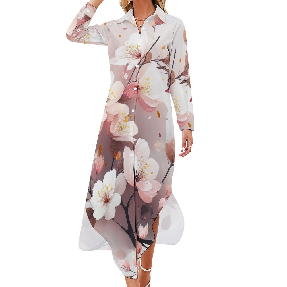 Long Sleeve Shirt Dress Inkedjoy