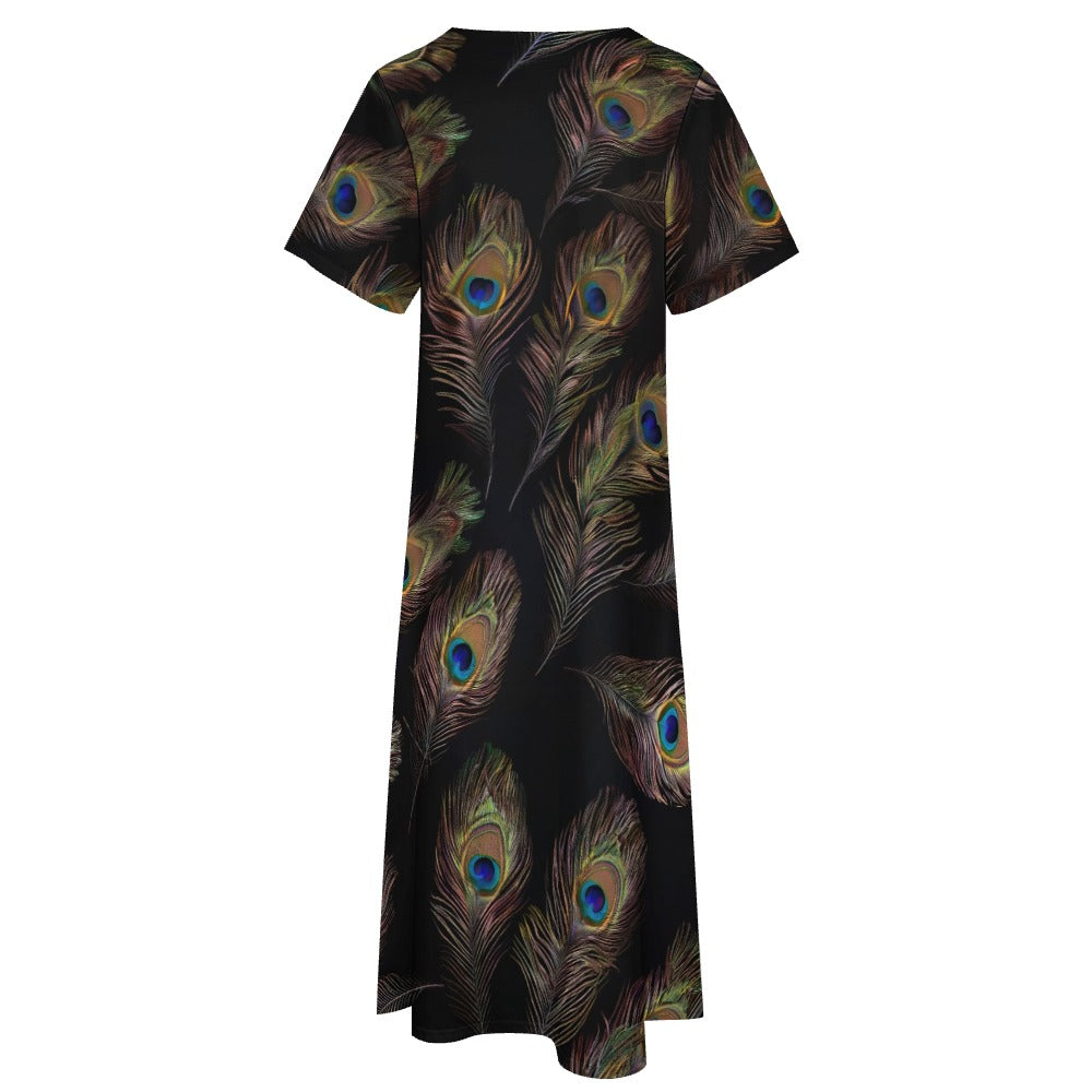 7-point sleeve dress Inkedjoy