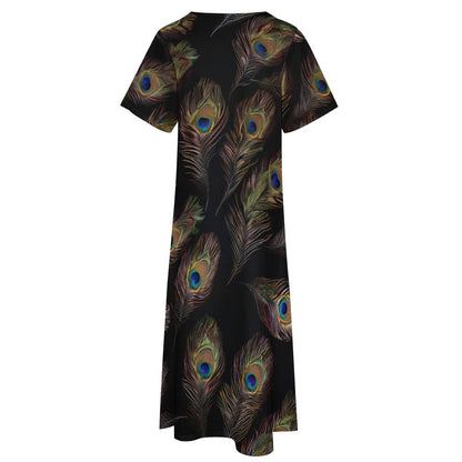 7-point sleeve dress Inkedjoy