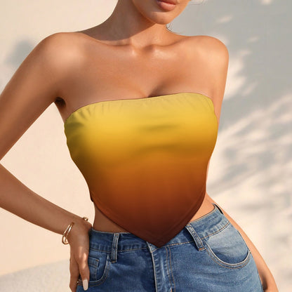 Triangle Tube Top Orange