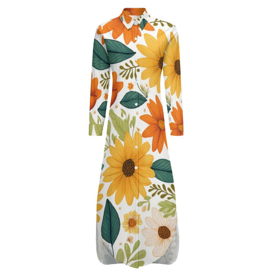Long Sleeve Shirt Dress Inkedjoy