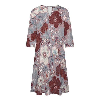 7-point sleeve dress