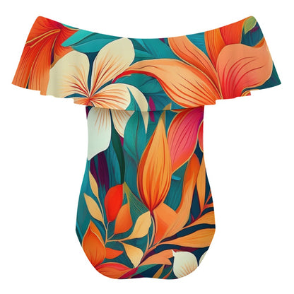 Off-Shoulder One-Piece Swimsuit