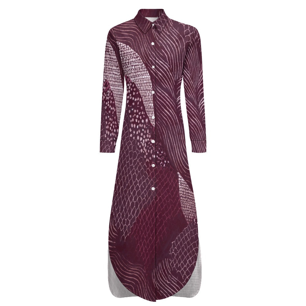 Long Sleeve Shirt Dress Inkedjoy