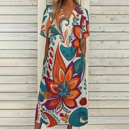 7-point sleeve dress Inkedjoy