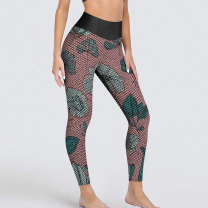 Honeycomb pattern leggings
