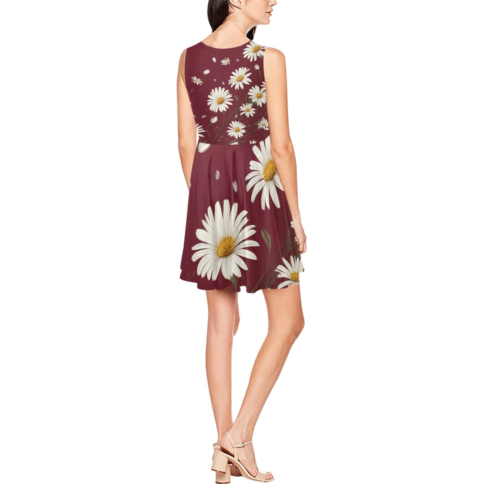 Daisy Print Dress Inkedjoy