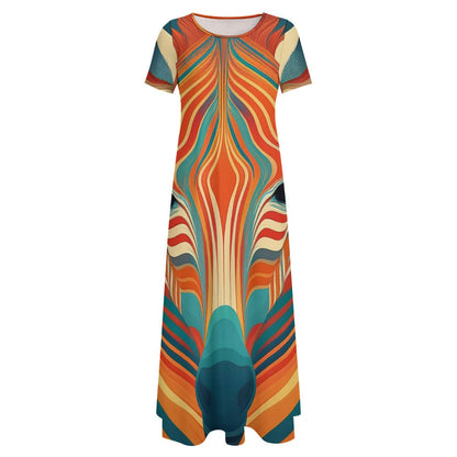 Short Sleeve Zebra Dress (No Pockets) Inkedjoy