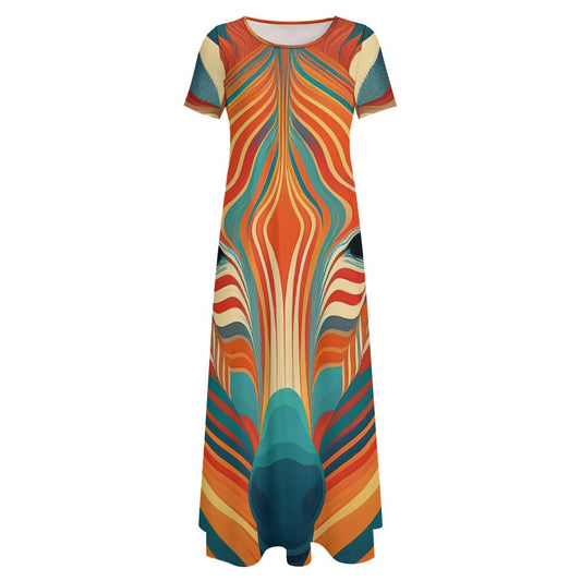 Short Sleeve Zebra Dress (No Pockets) Inkedjoy