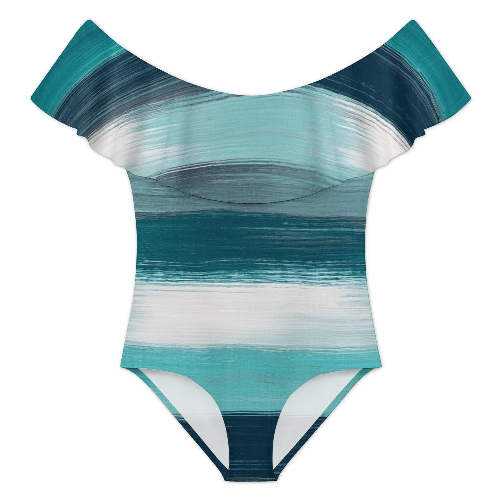 Off-Shoulder One-Piece Swimsuit