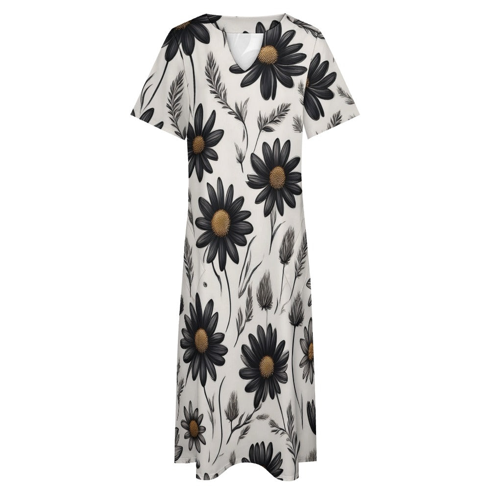 7-point sleeve dress Inkedjoy