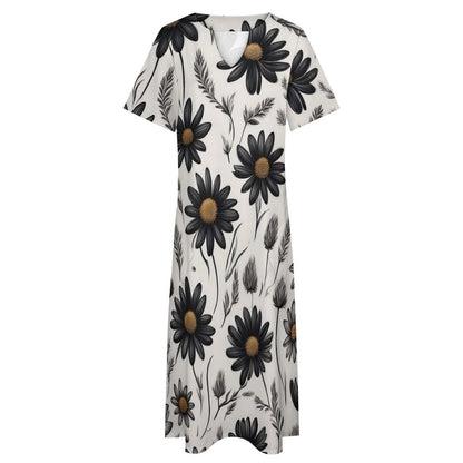 7-point sleeve dress Inkedjoy