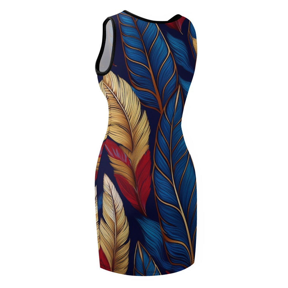 Slim Fit Sleeveless Dress Inkedjoy
