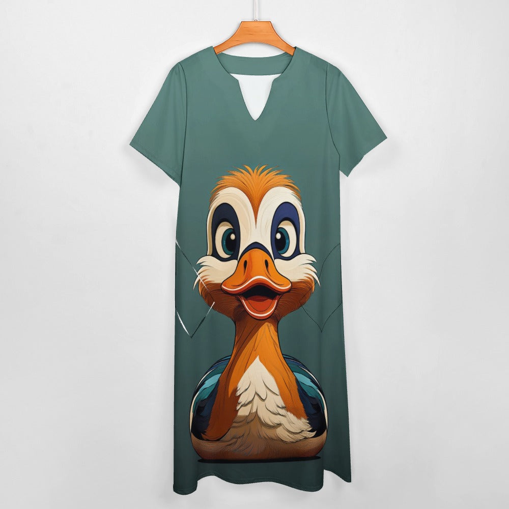 7-point sleeve dress Inkedjoy