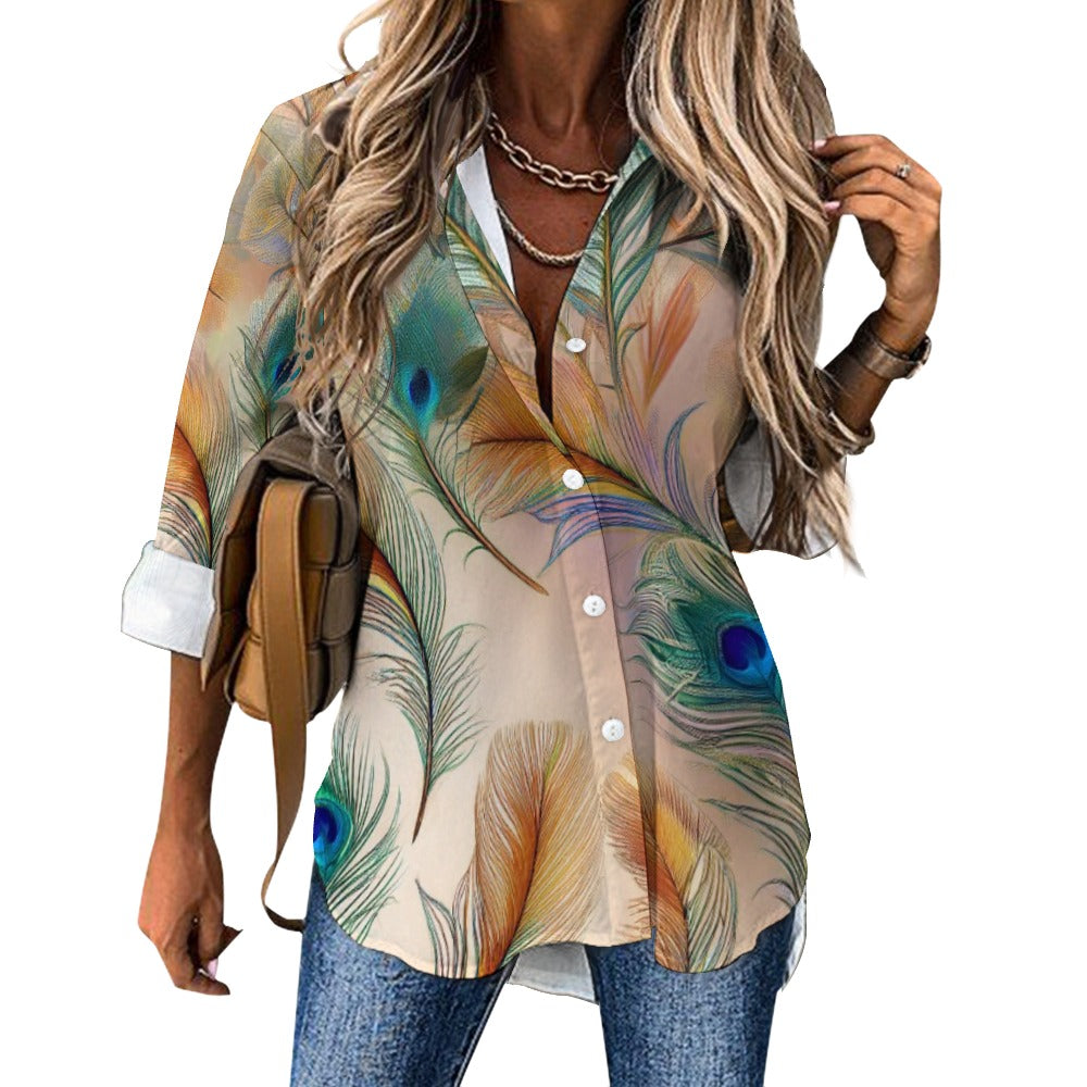 Cropped hem shirt Inkedjoy