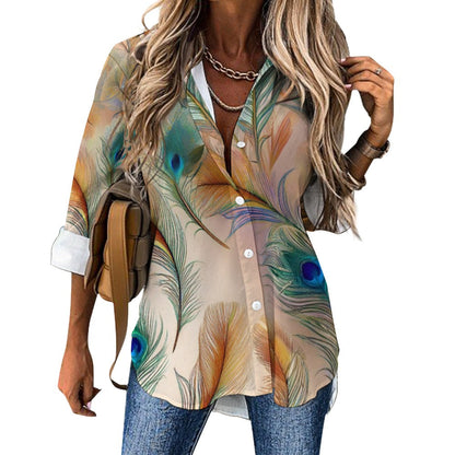 Cropped hem shirt Inkedjoy