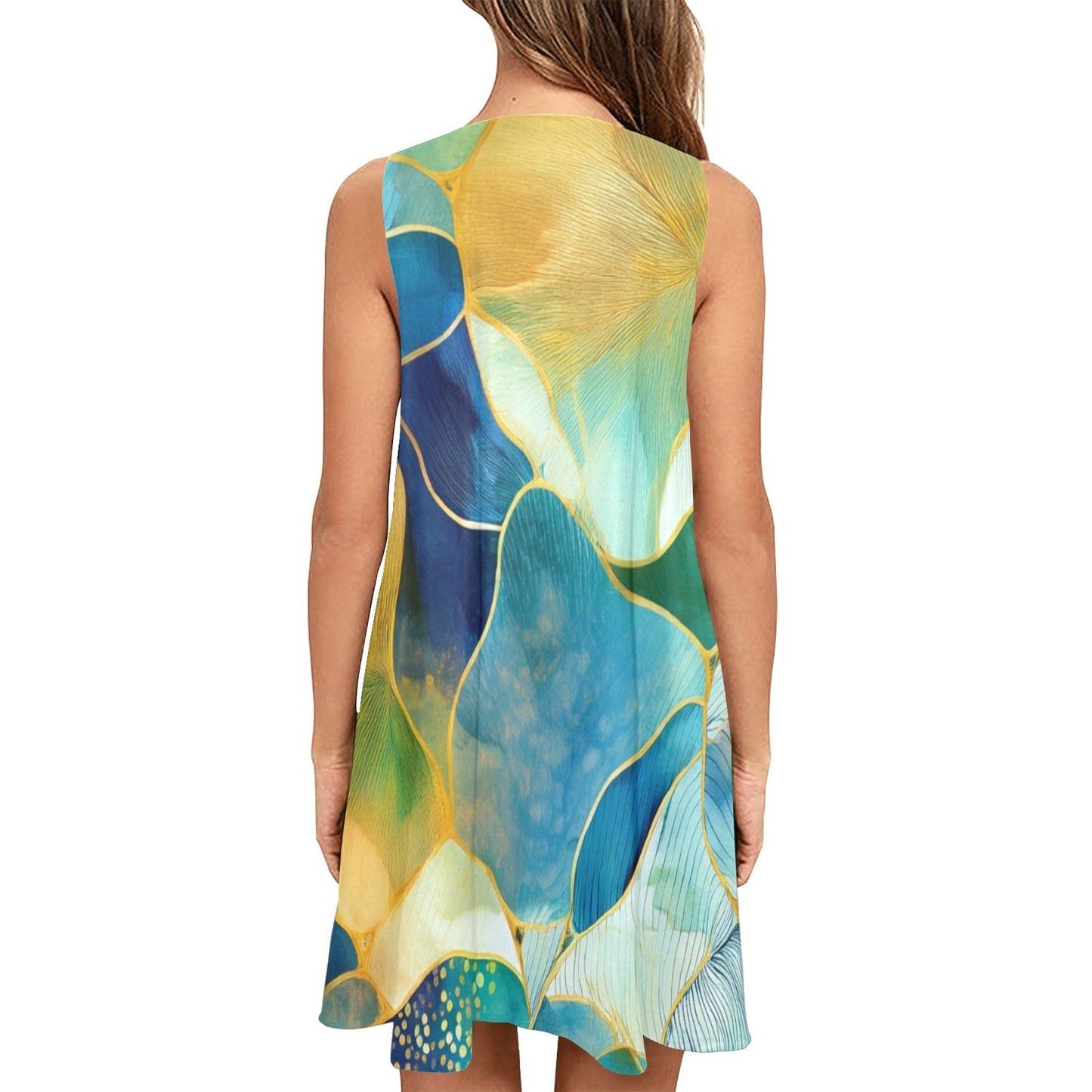 Sleeveless Pocket Dress Inkedjoy