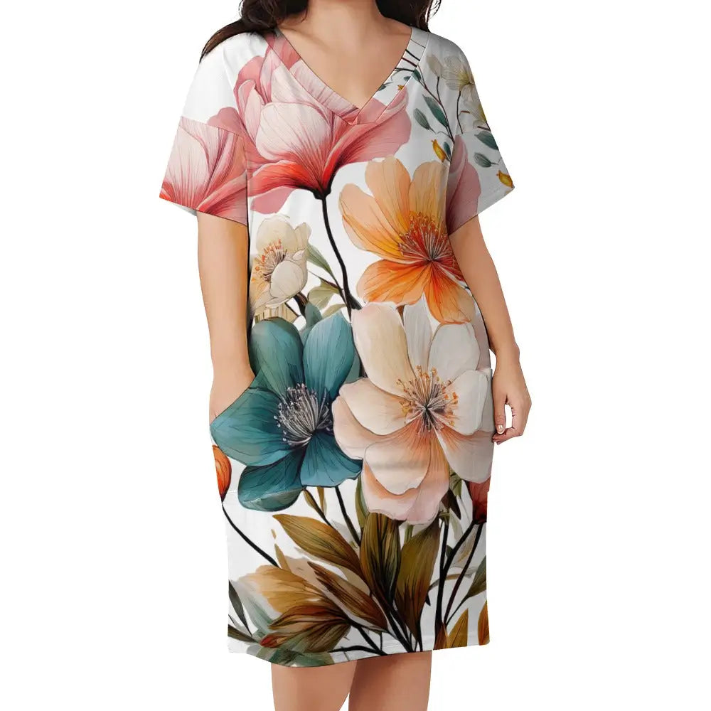 Loose Pocket Dress Inkedjoy