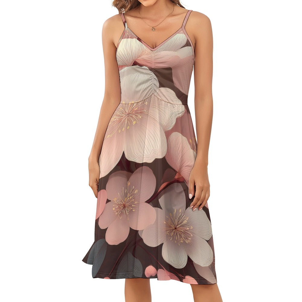 Blossom Long suspender dress Inkedjoy
