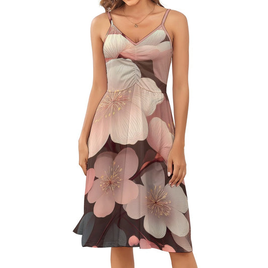 Blossom Long suspender dress Inkedjoy