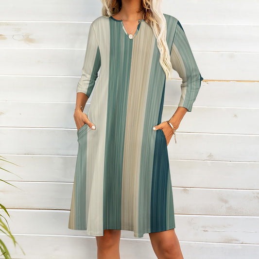 7-point sleeve dress